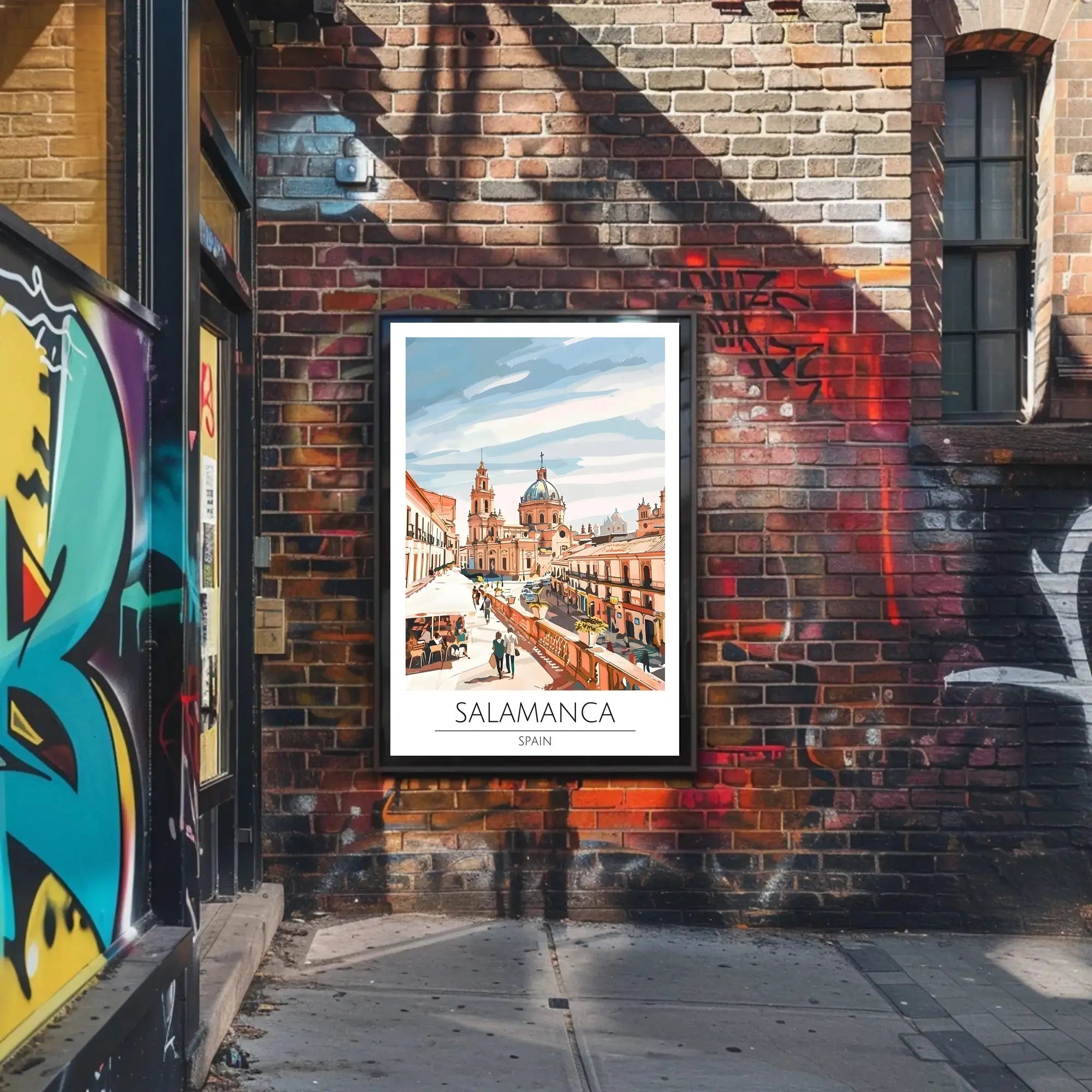 Salamanca Spain Stylized Artwork Travel Poster PosterGoat