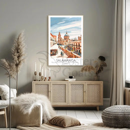 Salamanca Spain Stylized Artwork Travel Poster PosterGoat