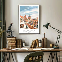Salamanca Spain Stylized Artwork Travel Poster PosterGoat