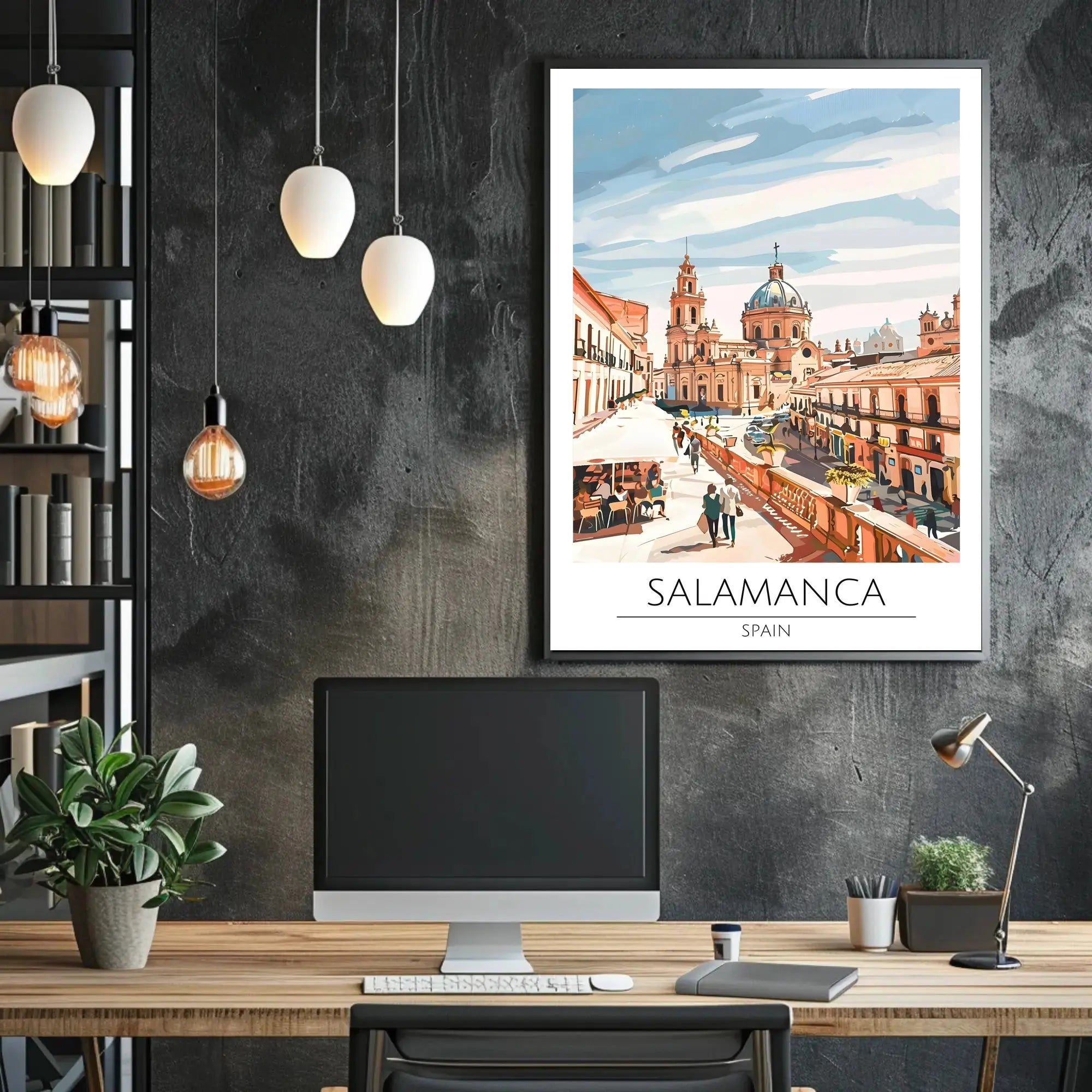 Salamanca Spain Stylized Artwork Travel Poster PosterGoat