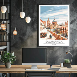 Salamanca Spain Stylized Artwork Travel Poster PosterGoat