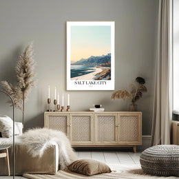 Salt Lake City Winter Travel Poster PosterGoat
