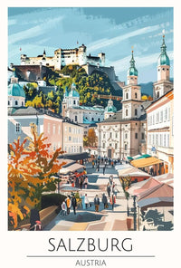 Salzburg Scenic View Travel Poster PosterGoat