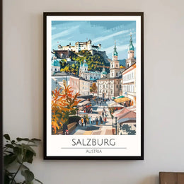 Salzburg Scenic View Travel Poster PosterGoat
