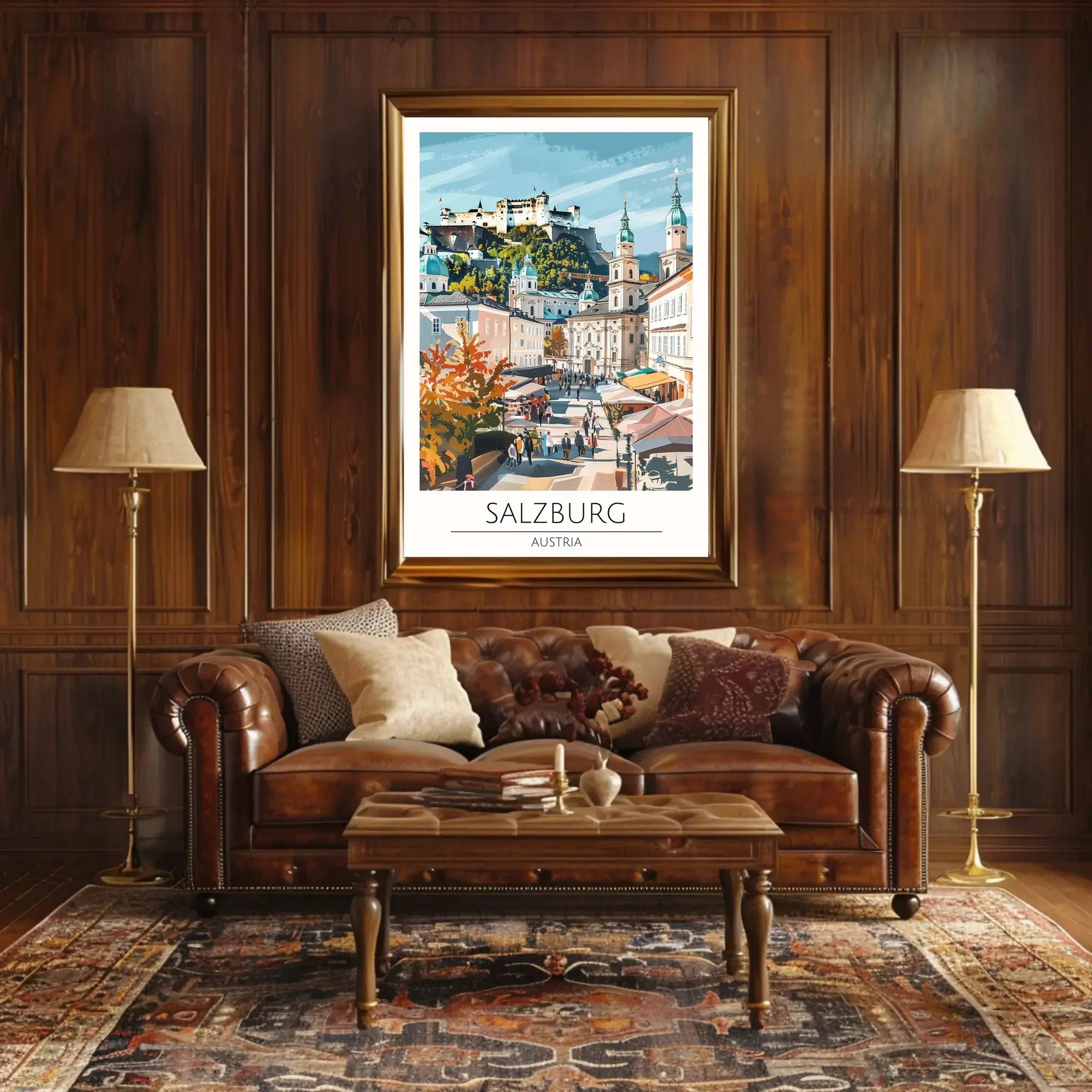 Salzburg Scenic View Travel Poster PosterGoat
