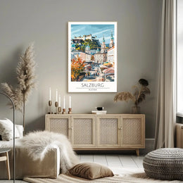 Salzburg Scenic View Travel Poster PosterGoat