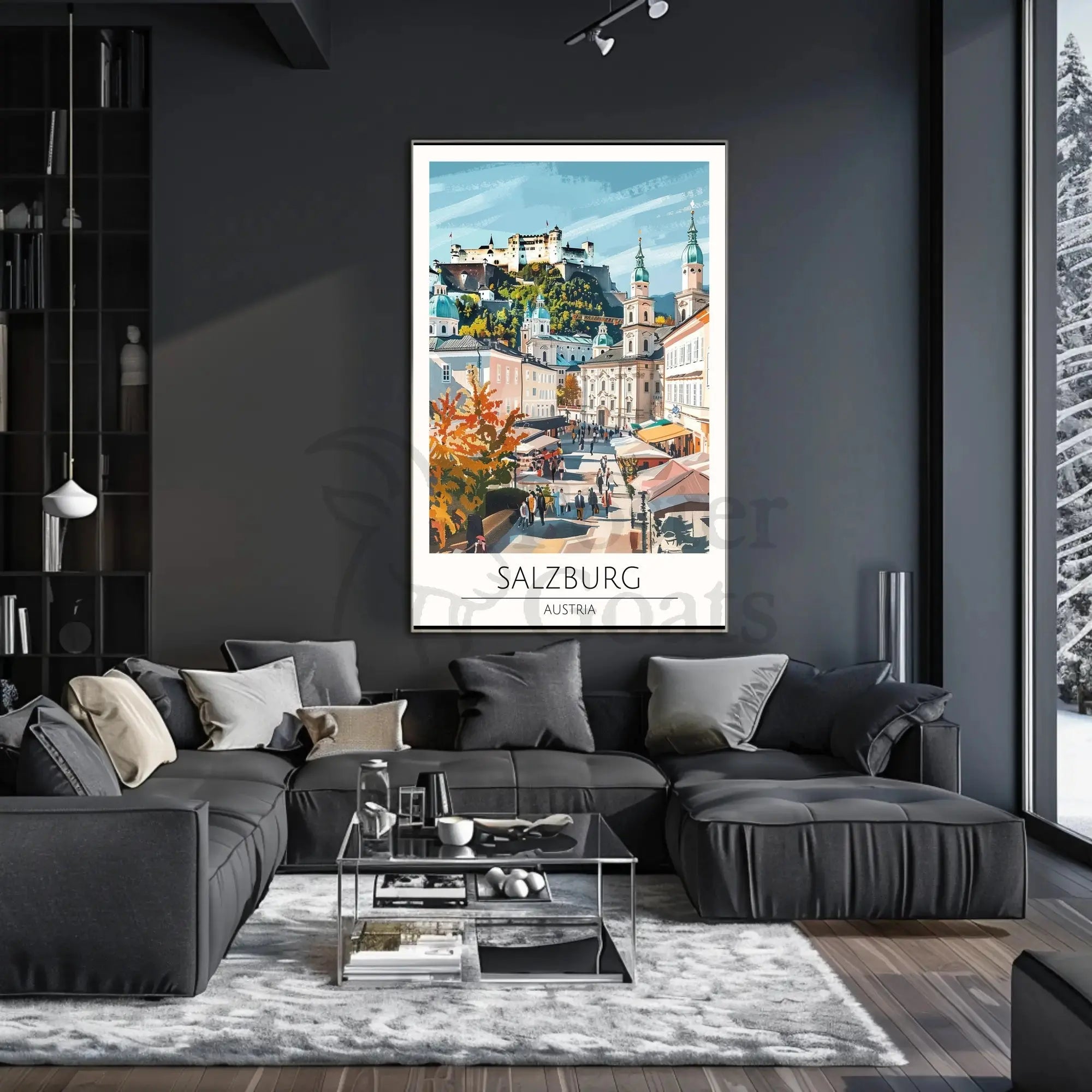 Salzburg Scenic View Travel Poster PosterGoat