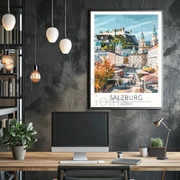 Salzburg Scenic View Travel Poster PosterGoat