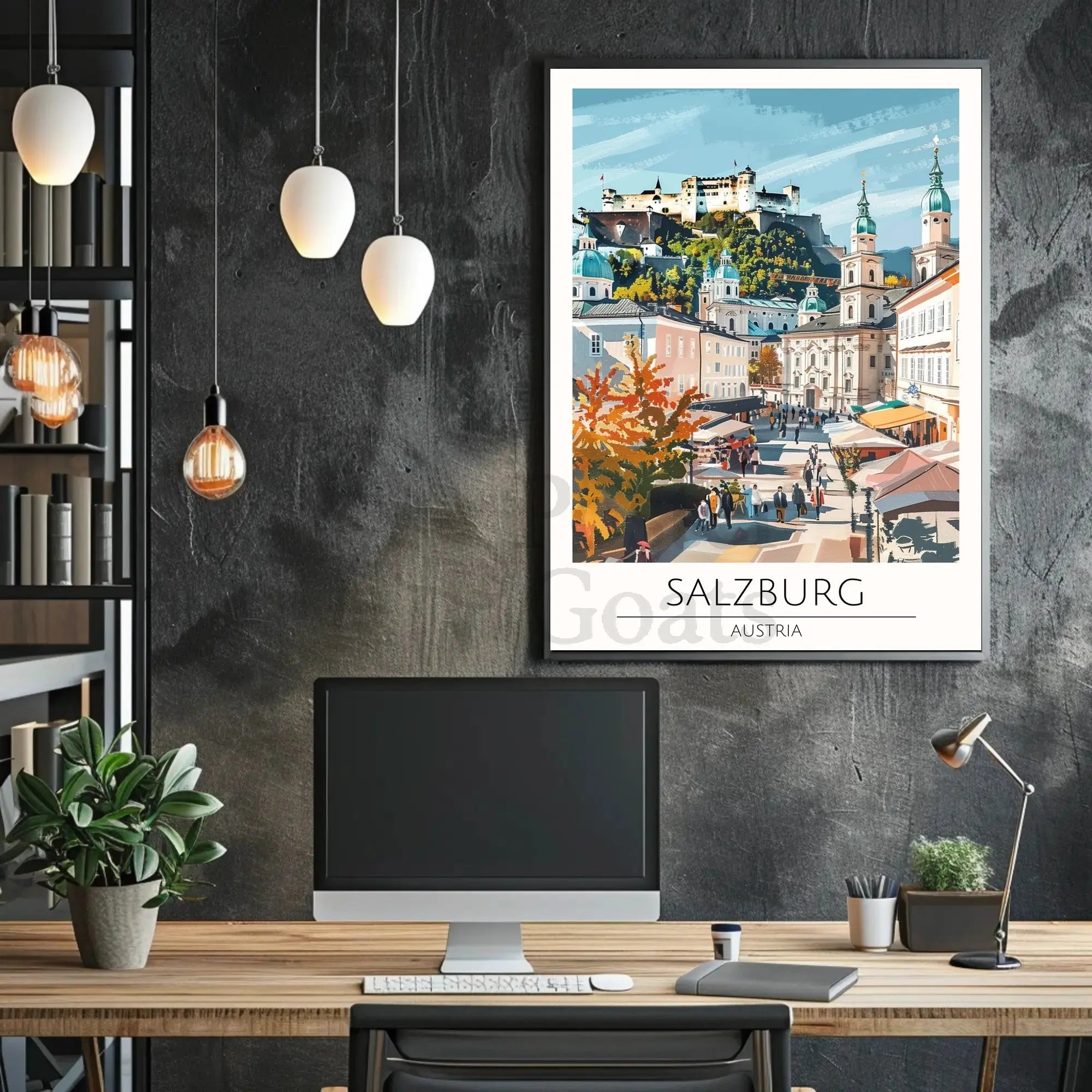 Salzburg Scenic View Travel Poster PosterGoat