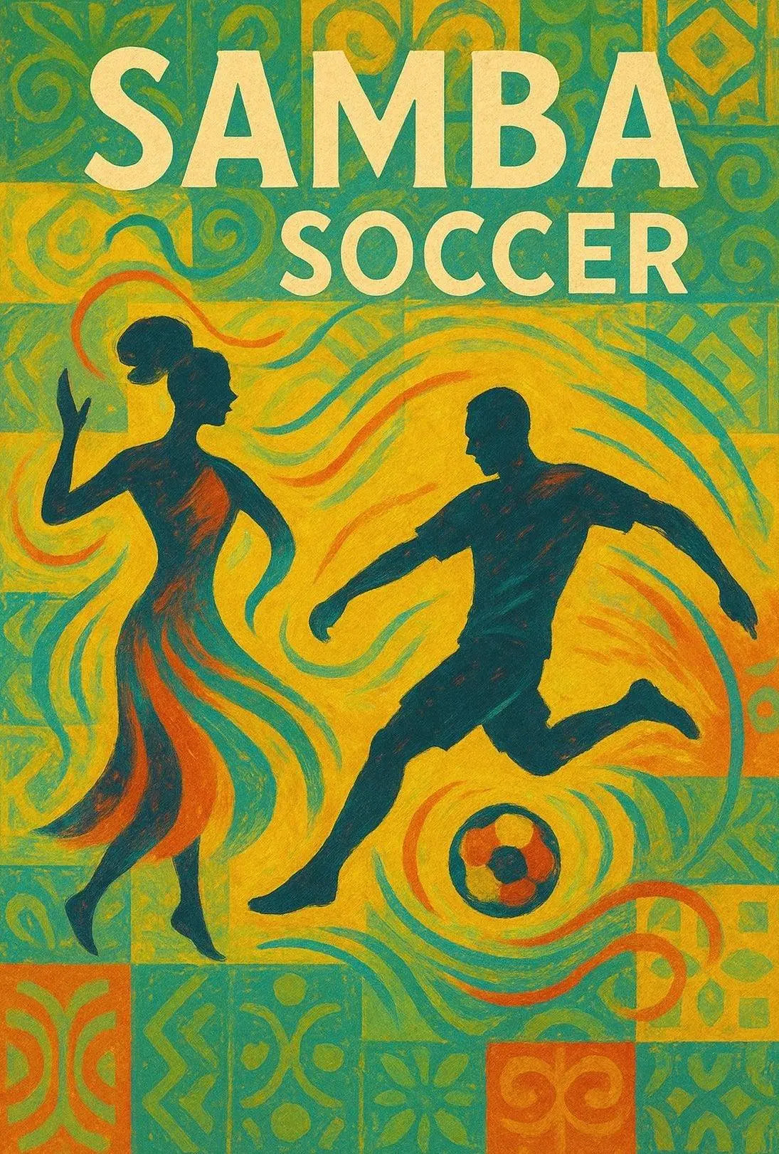 Samba and Soccer Brazilian Culture Celebration Sports Poster PosterGoat