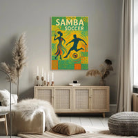 Samba and Soccer Brazilian Culture Celebration Sports Poster PosterGoat