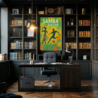 Samba and Soccer Brazilian Culture Celebration Sports Poster PosterGoat