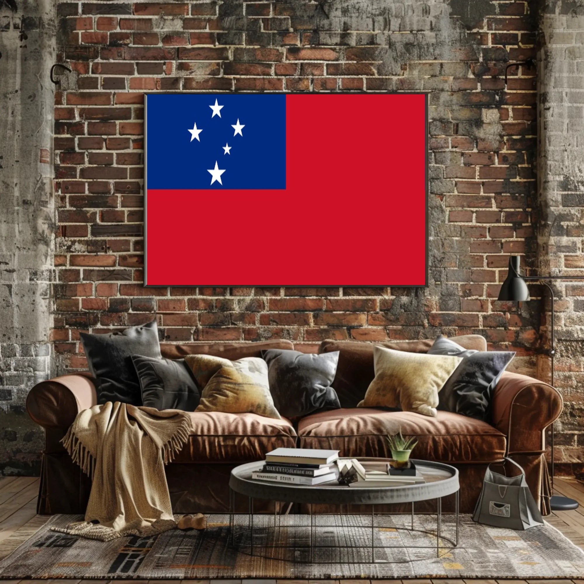 Samoan National Pride: Modern Country Flag Poster PosterGoat