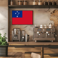 Samoan National Pride: Modern Country Flag Poster PosterGoat