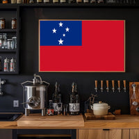 Samoan National Pride: Modern Country Flag Poster PosterGoat