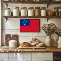 Samoan National Pride: Modern Country Flag Poster PosterGoat