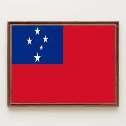Samoan National Pride: Modern Country Flag Poster PosterGoat