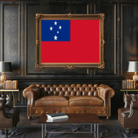 Samoan National Pride: Modern Country Flag Poster PosterGoat