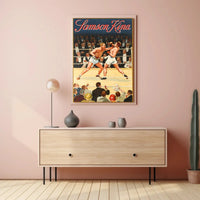 Samson Kina Boxing Match Vintage Sports Poster PosterGoat