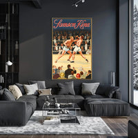 Samson Kina Boxing Match Vintage Sports Poster PosterGoat