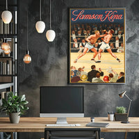 Samson Kina Boxing Match Vintage Sports Poster PosterGoat