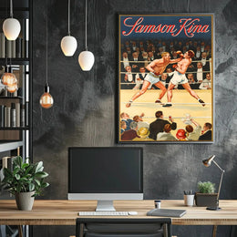 Samson Kina Boxing Match Vintage Sports Poster PosterGoat