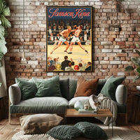 Samson Kina Boxing Match Vintage Sports Poster PosterGoat