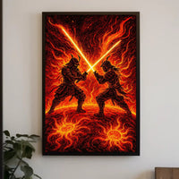 Samurai Duel Sci-Fi Futuristic Sci-Fi Poster PosterGoat