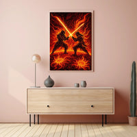 Samurai Duel Sci-Fi Futuristic Sci-Fi Poster PosterGoat