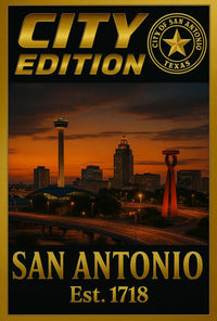 San Antonio Skyline Retro Modern Travel Poster PosterGoat