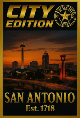 San Antonio Skyline Retro Modern Travel Poster PosterGoat