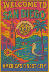 San Diego Coastal Charm Travel Poster PosterGoat
