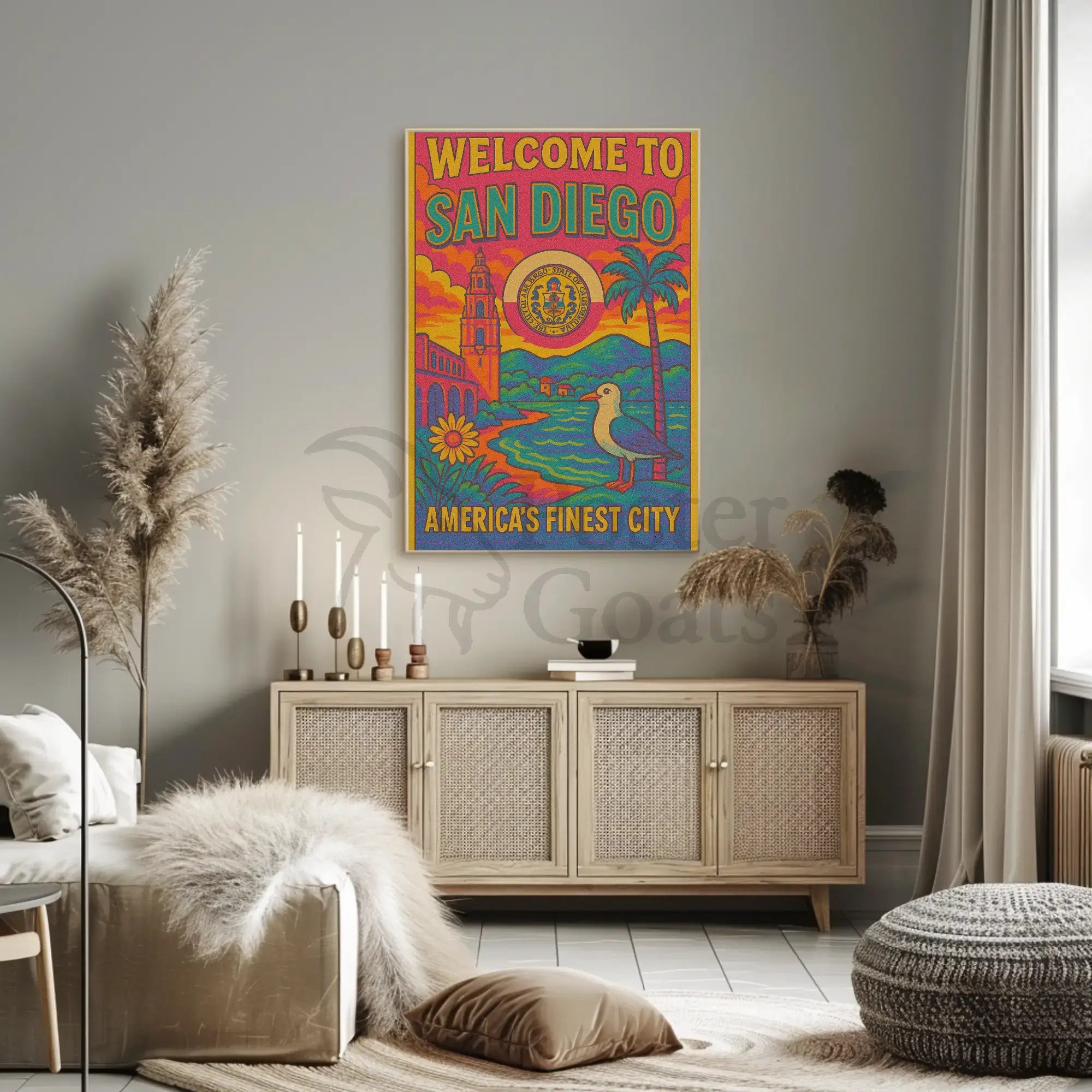 San Diego Coastal Charm Travel Poster PosterGoat