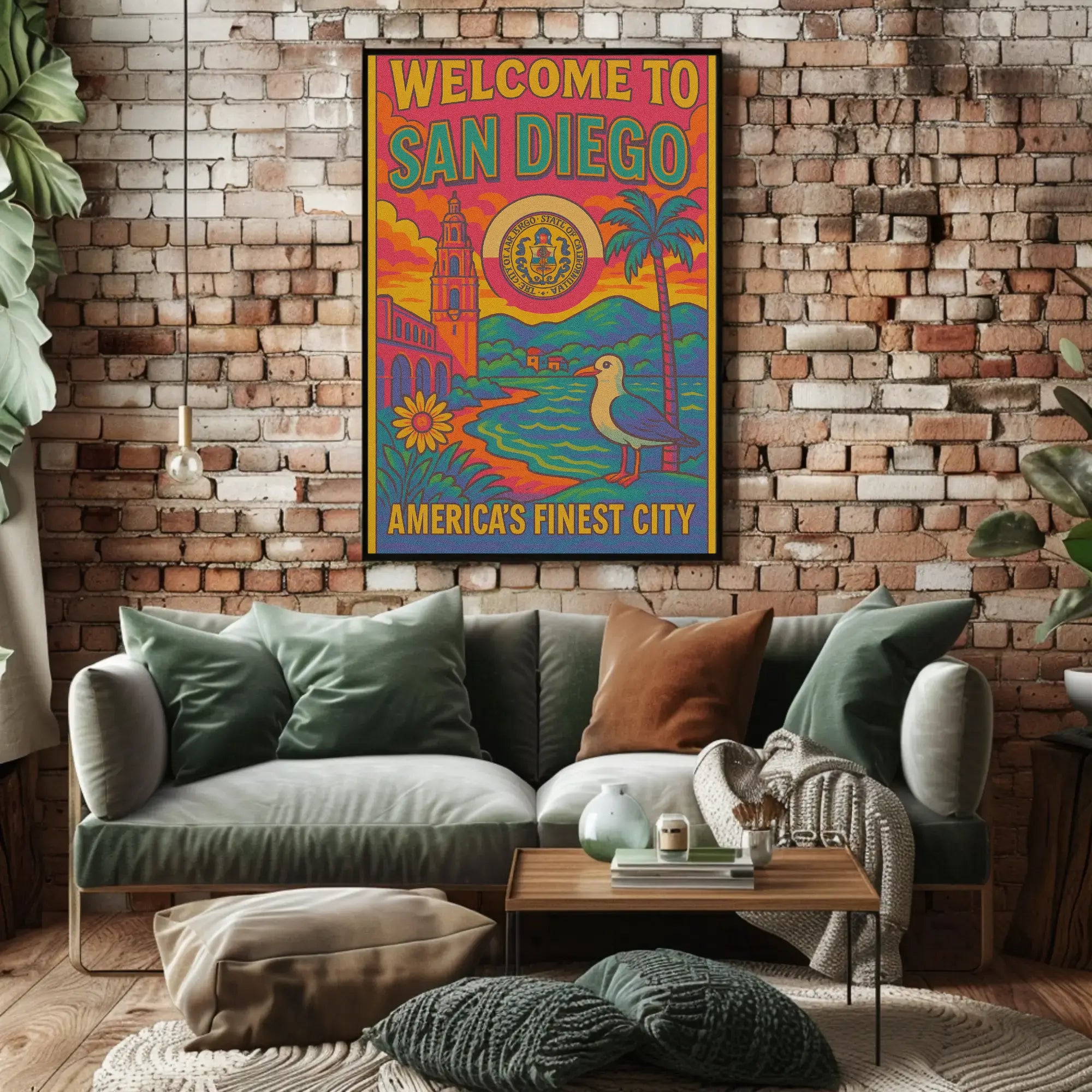 San Diego Coastal Charm Travel Poster PosterGoat