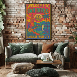 San Diego Coastal Charm Travel Poster PosterGoat