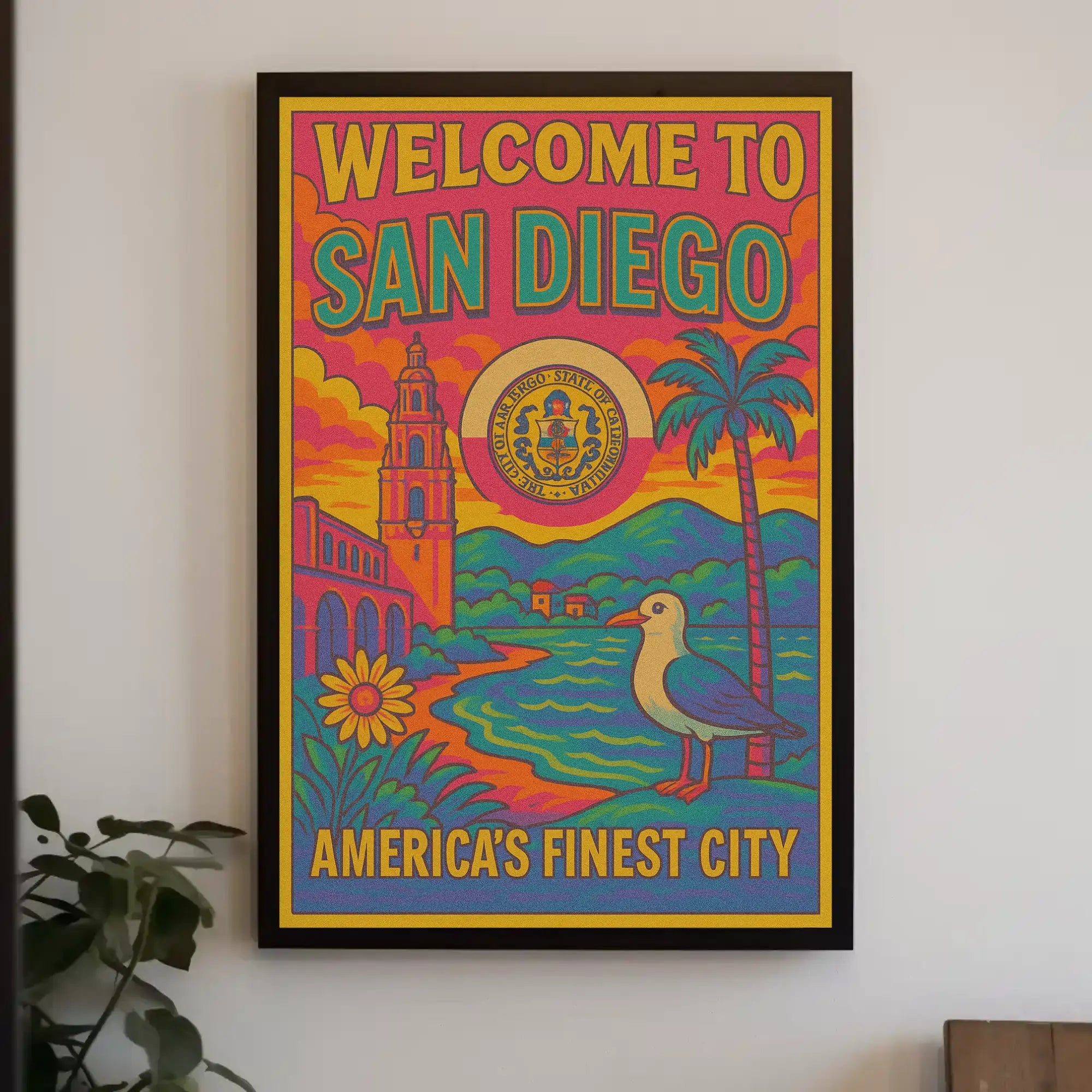 San Diego Coastal Charm Travel Poster PosterGoat