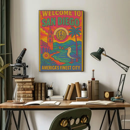 San Diego Coastal Charm Travel Poster PosterGoat