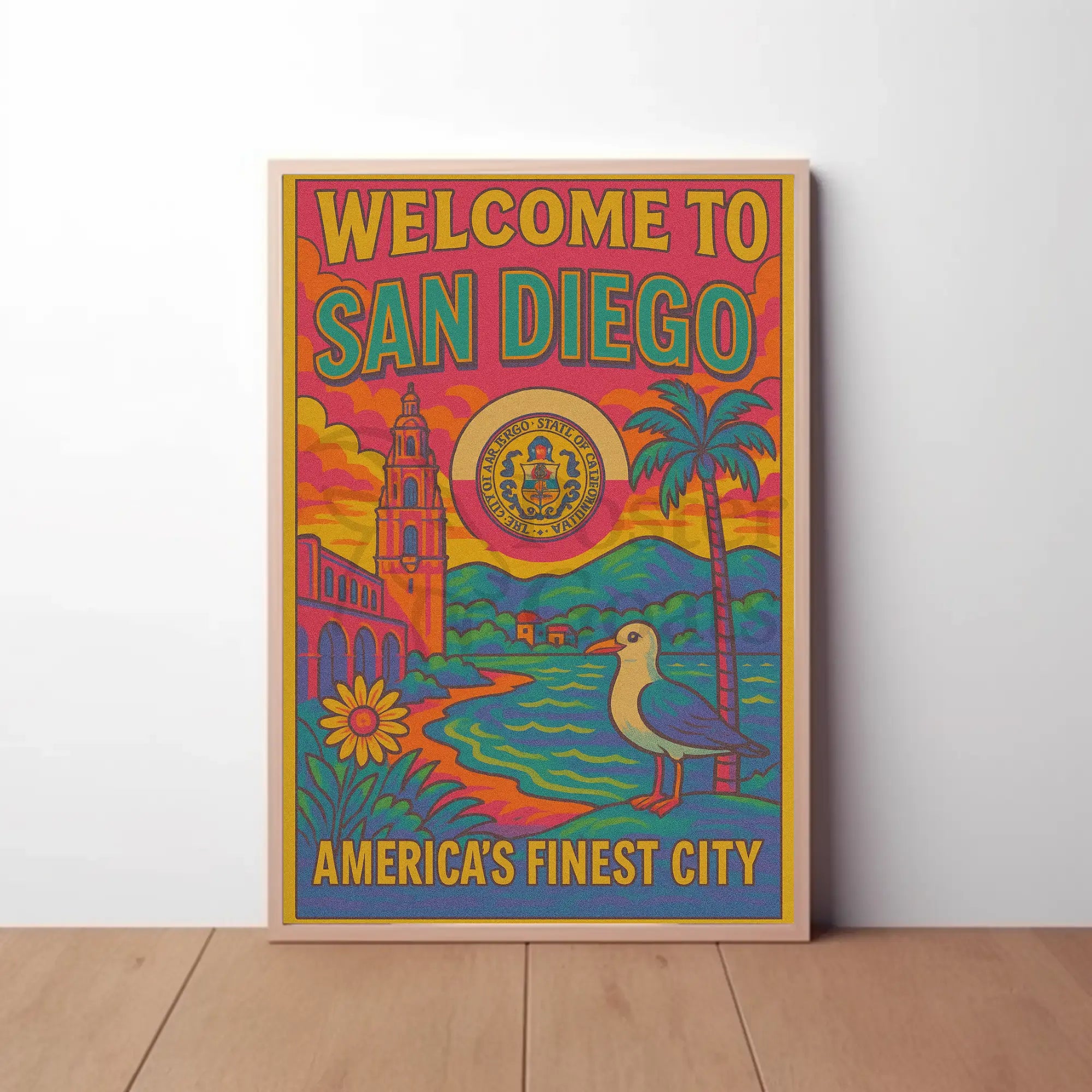 San Diego Coastal Charm Travel Poster PosterGoat