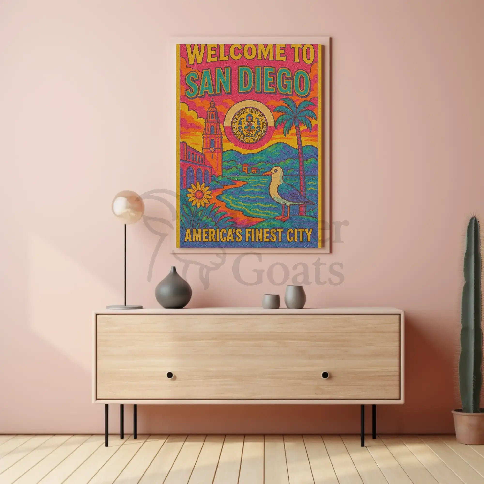 San Diego Coastal Charm Travel Poster PosterGoat