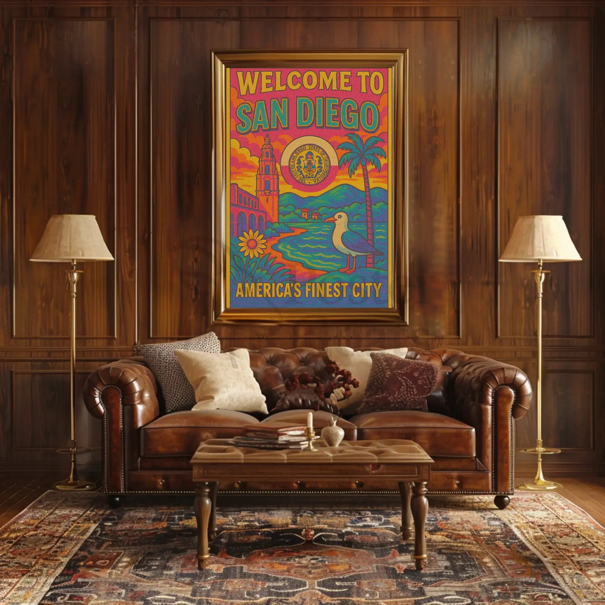 San Diego Coastal Charm Travel Poster PosterGoat