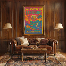 San Diego Coastal Charm Travel Poster PosterGoat