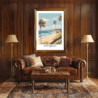 San Diego Vintage Travel Poster PosterGoat