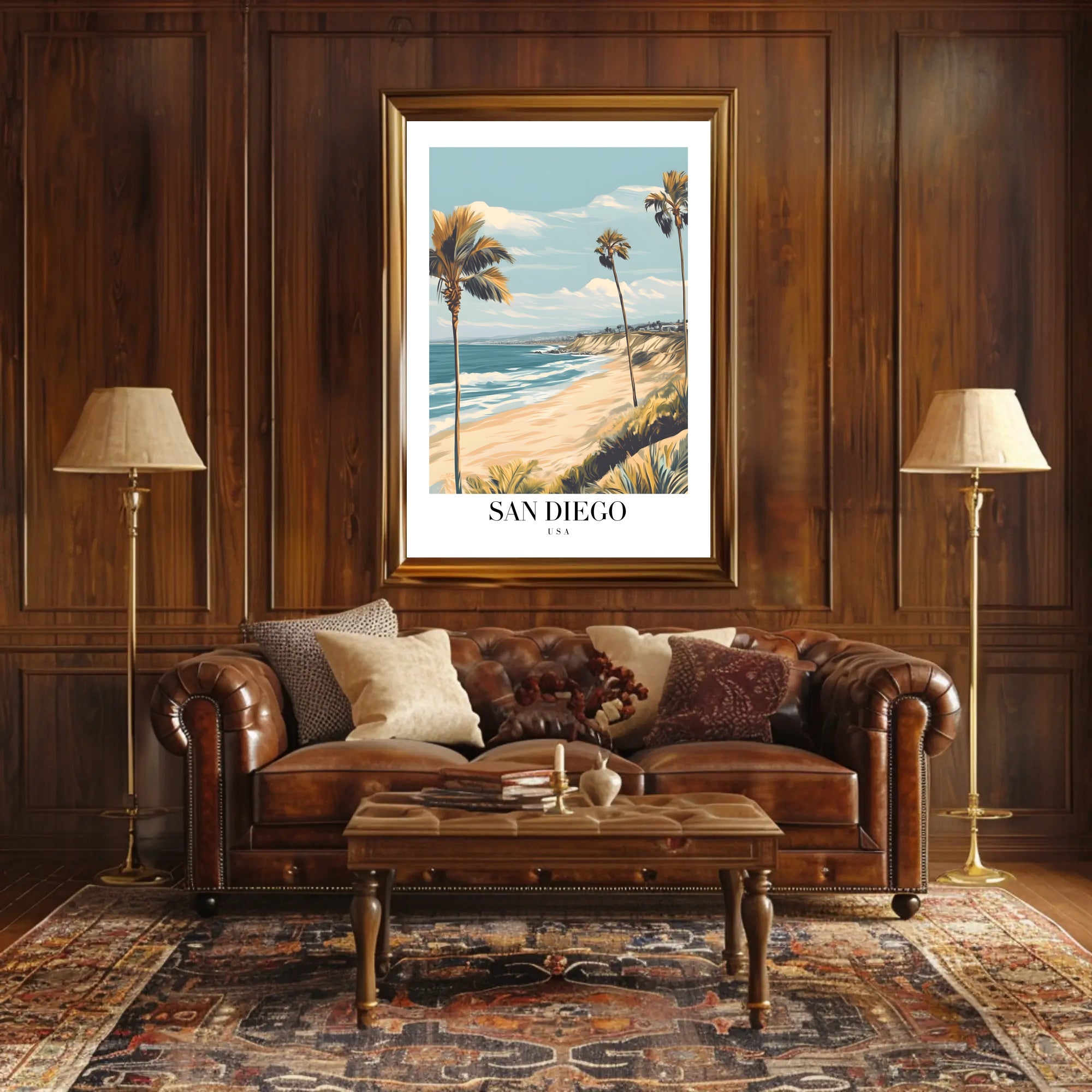 San Diego Vintage Travel Poster PosterGoat