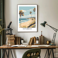 San Diego Vintage Travel Poster PosterGoat