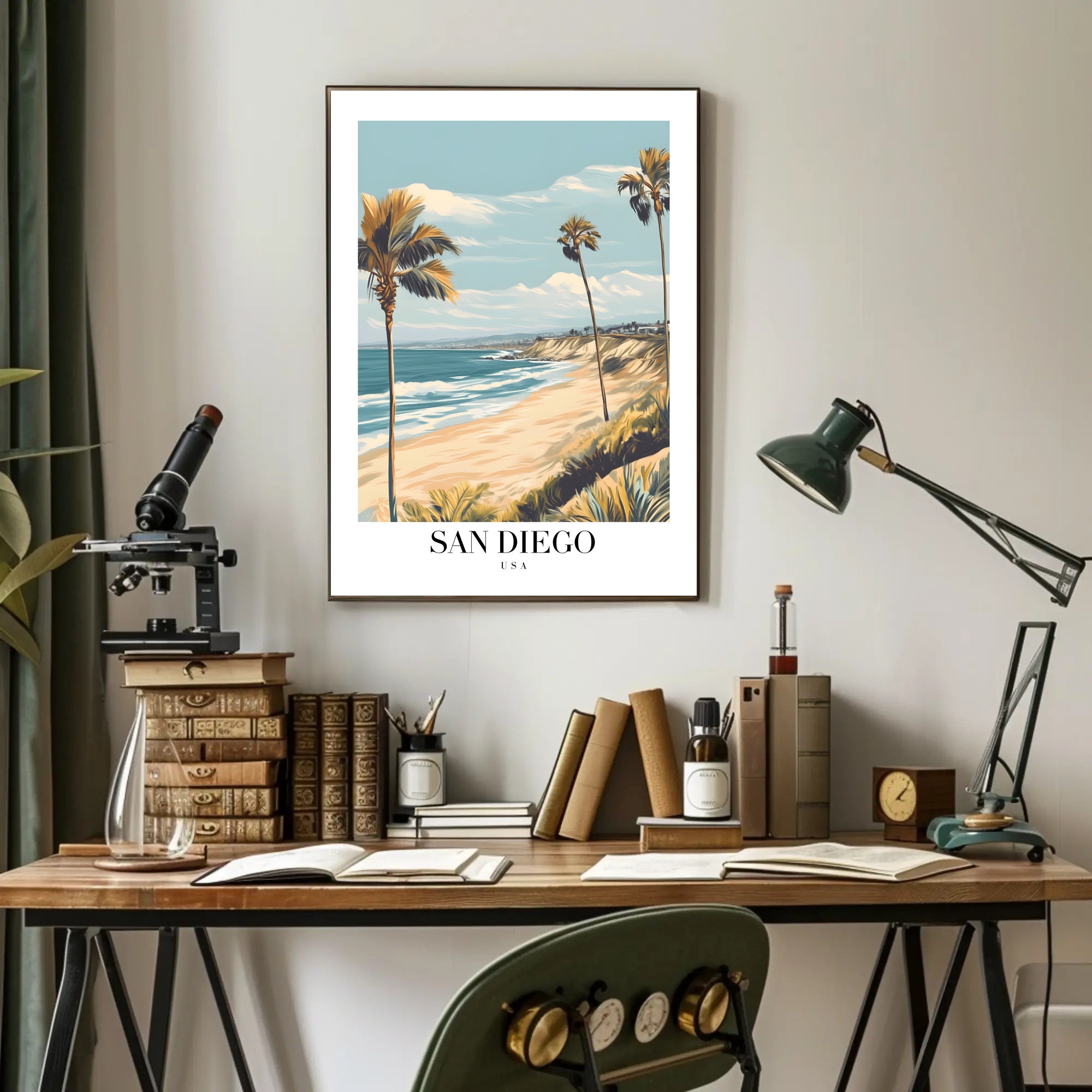 San Diego Vintage Travel Poster PosterGoat