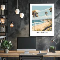 San Diego Vintage Travel Poster PosterGoat