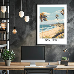 San Diego Vintage Travel Poster PosterGoat