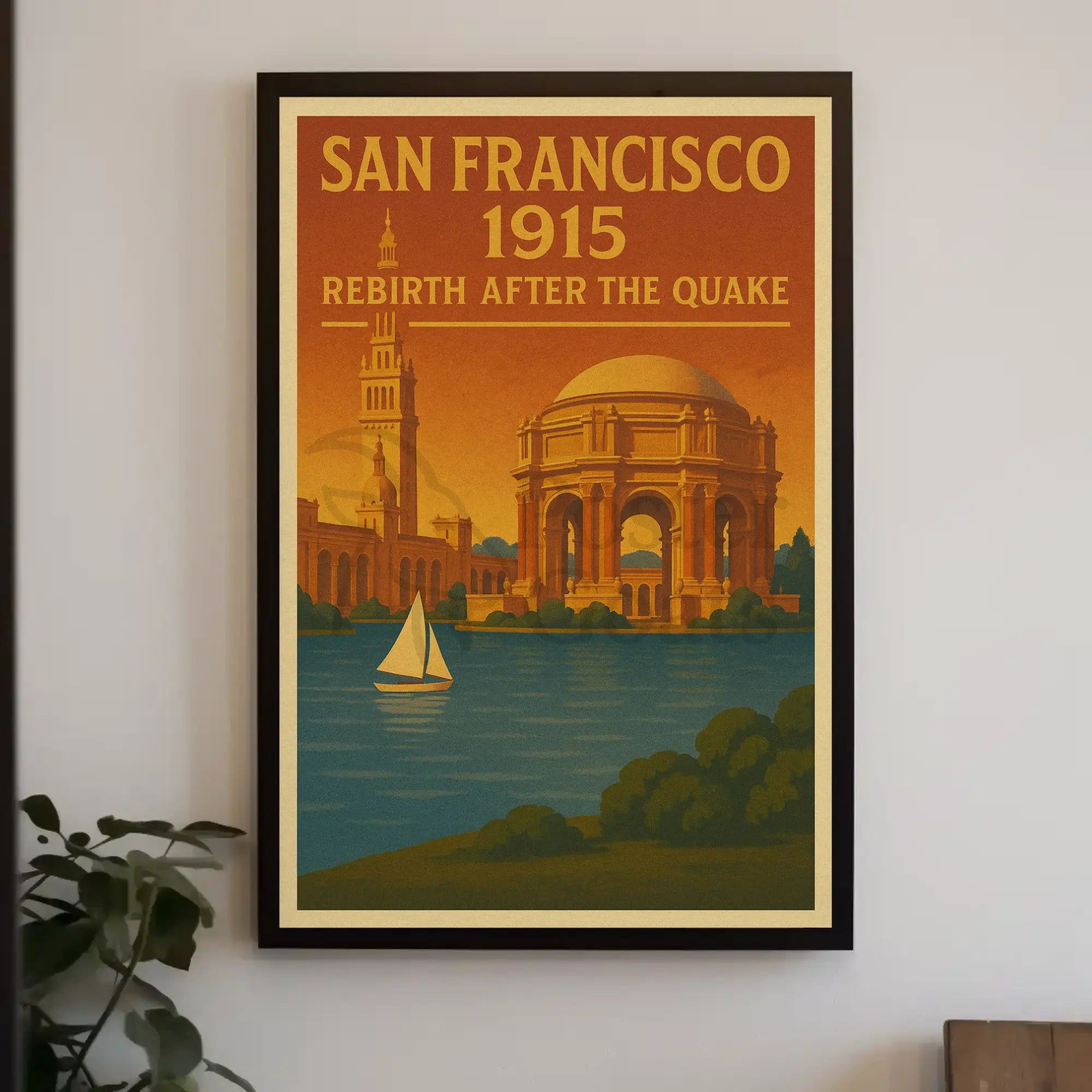 San Francisco 1915 Renewal Vintage Travel Poster PosterGoat