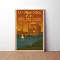 San Francisco 1915 Renewal Vintage Travel Poster PosterGoat