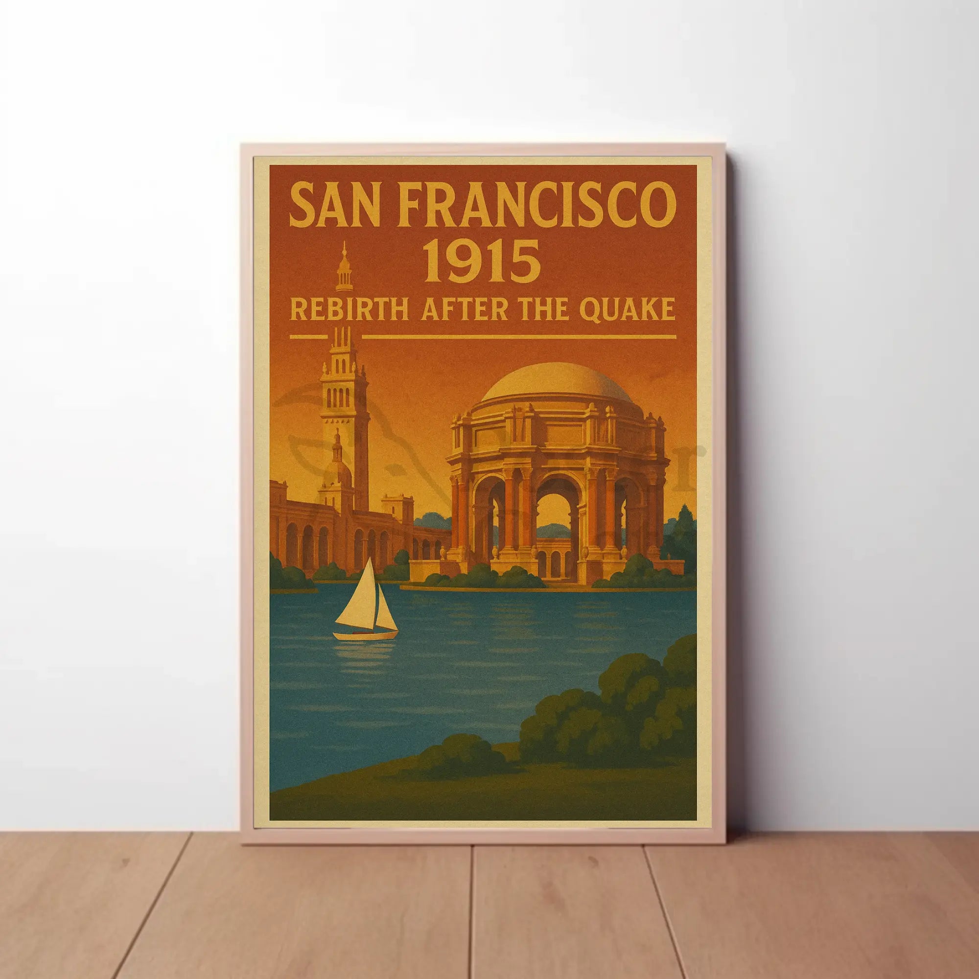 San Francisco 1915 Renewal Vintage Travel Poster PosterGoat